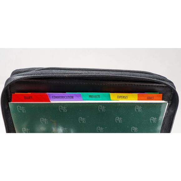 Vintage 90s Y2K Philippe Amiel Black Personal Organizer Planner Wallet - Picture 8 of 15